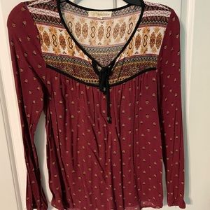 Rewind Maroon Blouse